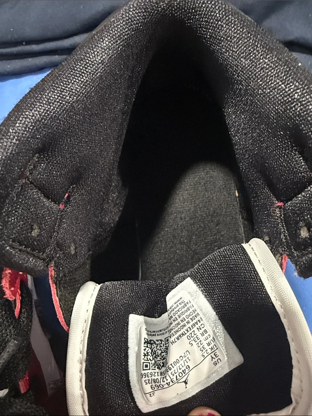 Jordan Kids High-Top Sneakers in Black, Red & White